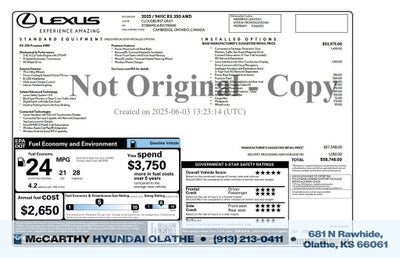 2025 Lexus RX 350 Premium