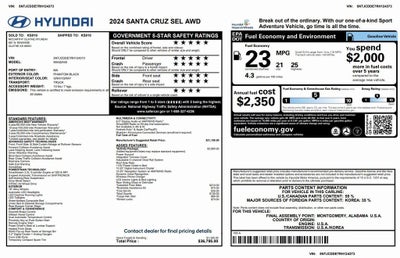 2024 Hyundai Santa Cruz SEL