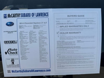 2014 Chevrolet Equinox LT 1LT
