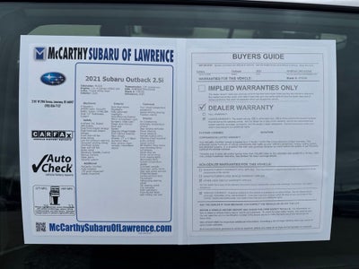 2021 Subaru Outback 2.5i