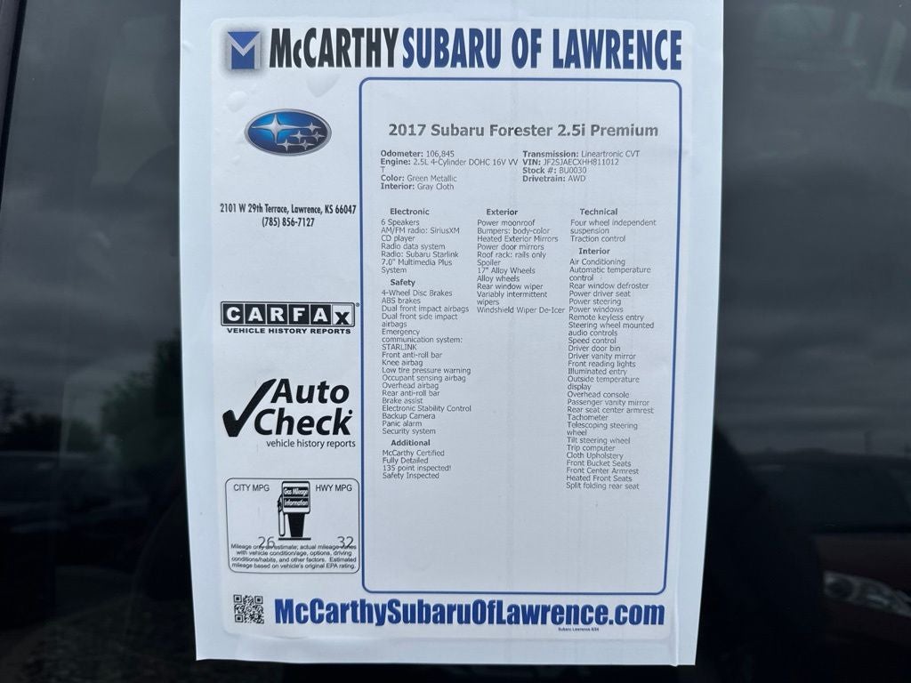 2017 Subaru Forester 2.5i Premium